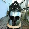 Antique avenue Steel Medieval Barbuuta Basccinet Type Fighting Helmet., Silver view 2