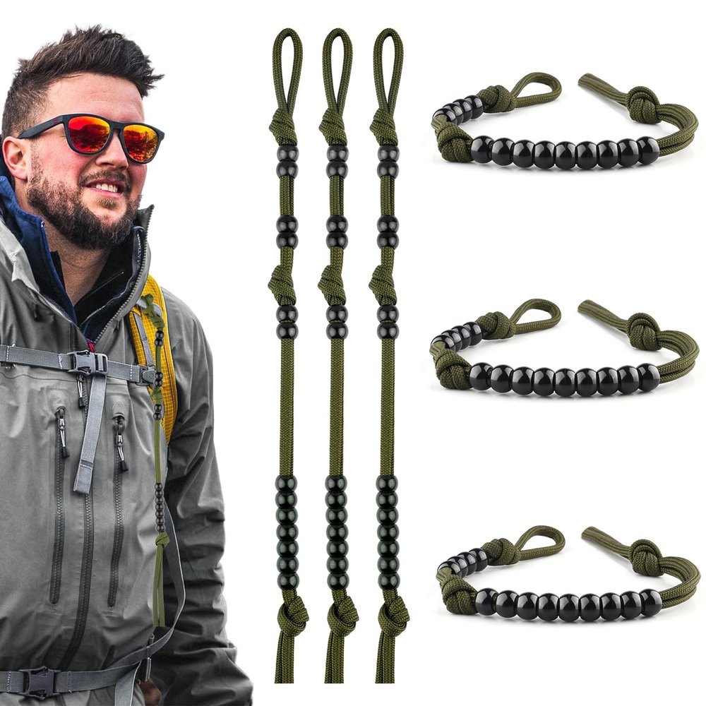 3pcs Ranger Beads pace Counter for HikingLong Distance Swimmers CounterConsists of Parachute Cord and pace Counter Beads16 Inches Land Navigation kit for Keeping Track of Distance