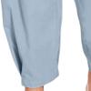 JEsilunmaMY Causal Cotton Linen Harem Pants for Men Elastic Waist Drawstring Beach Pants Lightweight Yoga Pants with Pocket (Light Blue,Small) view 4