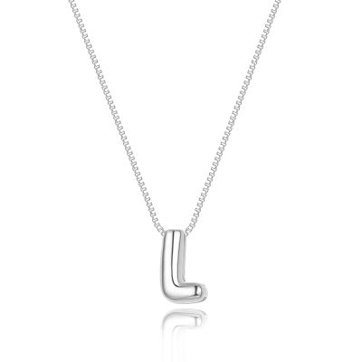 Lisitine Bubble Initial Necklaces Dainty Letter Necklace Cute Name Choker Necklaces for Women Trendy Personalized Pendant Jewelry Gift for Women
