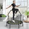 ONETWOFIT Foldable Rebounder Trampoline for Adults, 40/42/45 Mini Fitness Trampoline W/Adjustable Foam Handle Bungees, Quiet Exercise Trampoline for Personal Indoor Workout (40IN-with Handle) view 1