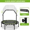 ONETWOFIT Foldable Rebounder Trampoline for Adults, 40/42/45 Mini Fitness Trampoline W/Adjustable Foam Handle Bungees, Quiet Exercise Trampoline for Personal Indoor Workout (40IN-with Handle) view 4