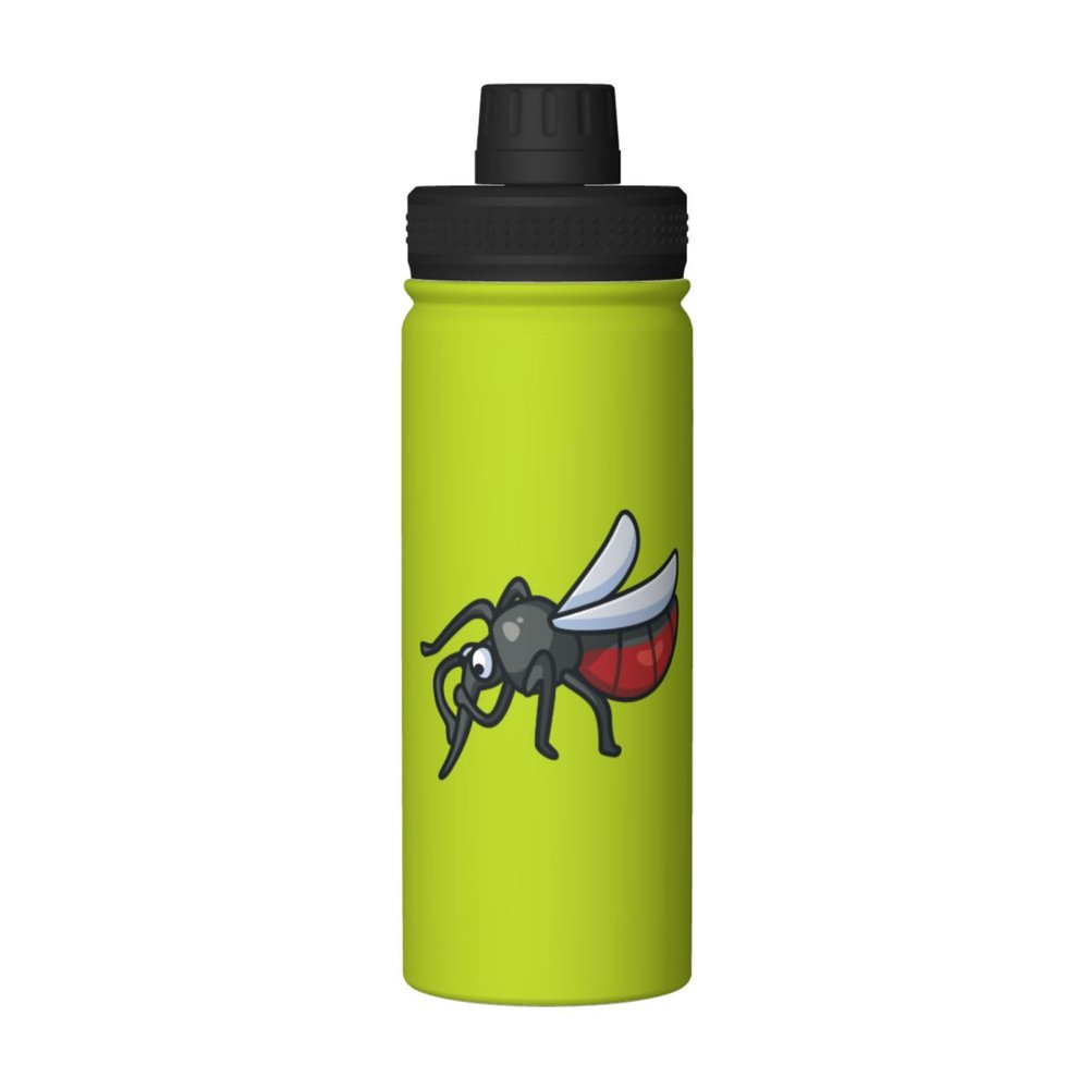 SIYTUAU Cute Mosquitoes Water Bottle 18 Oz Stainless Steel Water Bottles Leak Proof Outdoor Sports Insulated Water Bottle Funny Bottle Water