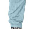 JEsilunmaMY Men's Stripe Cotton Linen Pants Drawstring Elastic Waist Beach Yoga Trousers Summer Straight Leg Casual Pants (Light Blue,Large) view 4