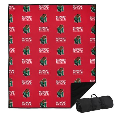LOGOVISION Minot State University Picnic Outdoor Blanket, 50"x60" Logo Pattern, Foldable Blanket for Picnic, Beach, Camping, Park, Tailgate