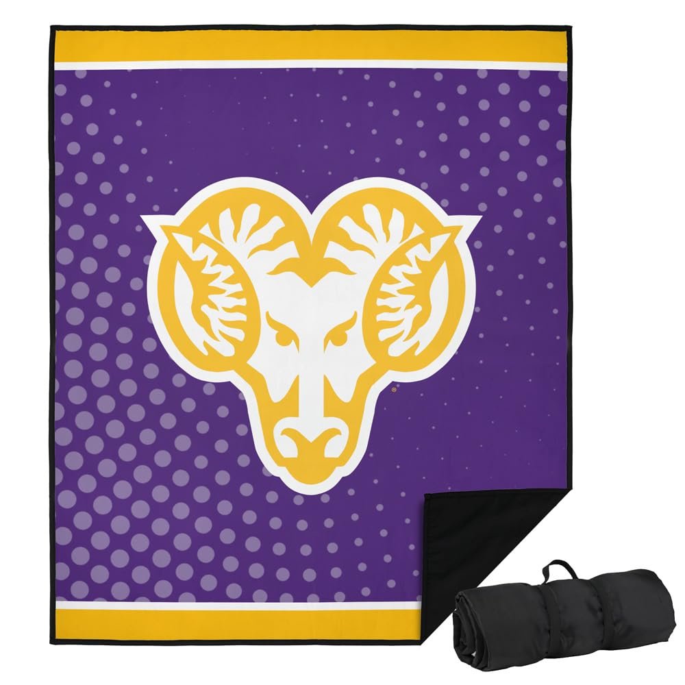 LOGOVISION West Chester University Picnic Outdoor Blanket, 50"x60" Logo Dots, Foldable Blanket for Picnic, Beach, Camping, Park, Tailgate