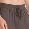 JEsilunmaMY Men's Solid Color Casual Harem Pants Elastic Waist Drawstring Cotton Linen Trousers Loose Casual Beach Yoga Pants (Coffee,Small) view 3