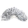 Odorkle Metallic Cheerleading Pom Poms, 6pcs, Baton Handle, Lightweight, Great for Sports Dance (Silver) view 1