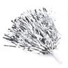 Odorkle Metallic Cheerleading Pom Poms, 6pcs, Baton Handle, Lightweight, Great for Sports Dance (Silver) view 2
