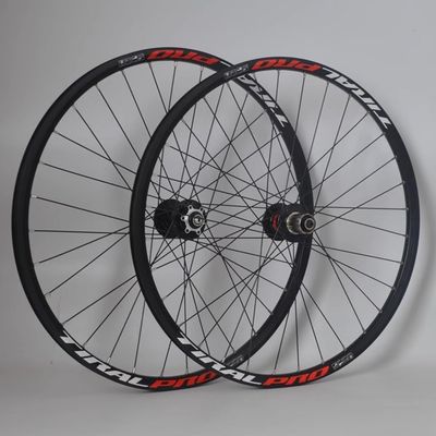 LSRRYD Bike Wheelset 24 26 27.5 29 Inch Wheels Quick Release Disc Brake Cassette 8 9 10 11 12 Speed Mountain Bike Front Rear Aluminium Alloy Double Rims (Color : Black, Size : 27.5inch)