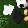 2 Pair Shin Pads Socks, Soccer Shin Guard Covers Socks Breathable Football Pads Holders Soccer Sock Sleeves Soft Calf Sleeves for Kids Adults Beginners (Black & White) view 3