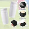 2 Pair Shin Pads Socks, Soccer Shin Guard Covers Socks Breathable Football Pads Holders Soccer Sock Sleeves Soft Calf Sleeves for Kids Adults Beginners (Black & White) view 4