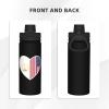 SIYTUAU I Love America And Rhode Island Water Bottle 18 Oz Stainless Steel Water Bottles Leak Proof Outdoor Sports Insulated Water Bottle Funny Bottle Water view 4