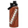Football Water Bottle - 32oz Insulated Stainless Steel Sports Bottles - Gifts for Men Football Lovers Fan Players view 1