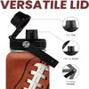 Football Water Bottle - 32oz Insulated Stainless Steel Sports Bottles - Gifts for Men Football Lovers Fan Players view 4