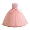 Baby Girls Sleeveless Ruffle Flower Dress Elegant Pageant Party Wedding Lace Gown Dresses Sundress (Pink, 14-15 Years) view 2