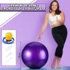 Jerify 10 Pcs 26 Inch Exercise Ball Pilate Ball Bulk for Pregnancy Labor Ball Workout Equipment with Pump and Plug for Chair Fitness Stability Balance Gym Birthing Home Support 330lbs (Purple) view 3