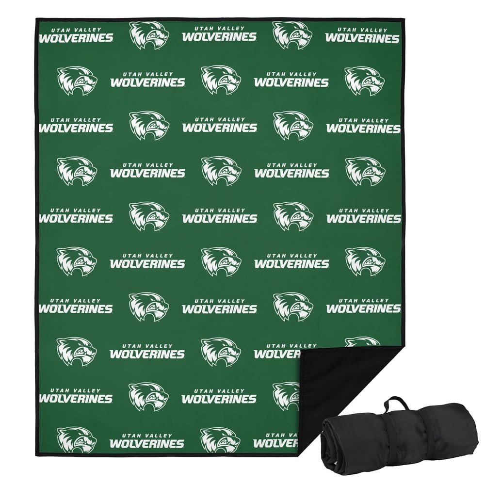 LOGOVISION Utah Valley University Picnic Outdoor Blanket, 50"x60" Logo Pattern, Foldable Blanket for Picnic, Beach, Camping, Park, Tailgate