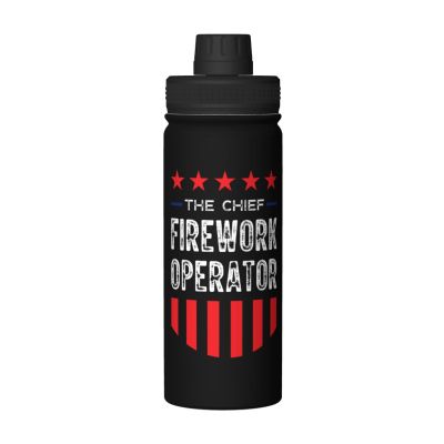 SIYTUAU The Chief Firework Operator Water Bottle 18 Oz Stainless Steel Water Bottles Leak Proof Outdoor Sports Insulated Water Bottle Funny Bottle Water
