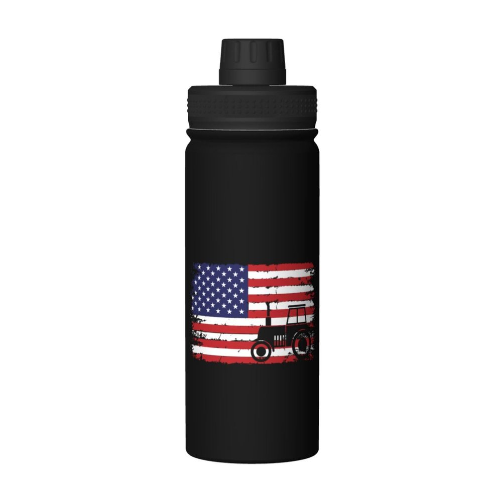SIYTUAU Support Your Local Farmers Water Bottle 18 Oz Stainless Steel Water Bottles Leak Proof Outdoor Sports Insulated Water Bottle Funny Bottle Water