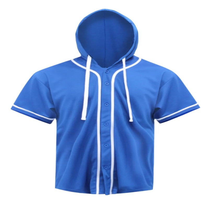 AIRNINE Men's Bandana Print Baseball Jersey Button Down Shirts (S to 5XL) (Blue_J63, X-Large)