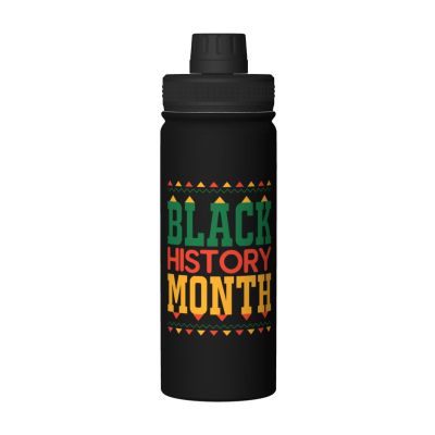 SIYTUAU Black History Month Water Bottle 18 Oz Stainless Steel Water Bottles Leak Proof Outdoor Sports Insulated Water Bottle Funny Bottle Water