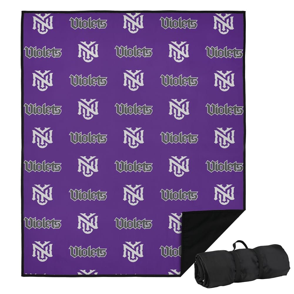 LOGOVISION New York University Picnic Outdoor Blanket, 50"x60" Logo Pattern, Foldable Blanket for Picnic, Beach, Camping, Park, Tailgate