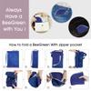 BeeGreen Mesh Drawstring Bag Swim Backpack for Beach Pool Sports Gym Draw String Cinch Bags for Swimming Soccer Basketball Gear Blue view 4