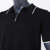 xoxingysm Mens Casual Sport Polo Shirts Short Sleeve Summer Business Golf Bowling Comfy Tops Quarter Zip Solid Slim Fit T Shirts Moisture Wicking Performance Polo Tees Black view 4