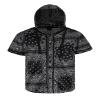 AIRNINE Men's Bandanana Print Baseball Jersey Button Down Shirts (S to 5XL) (Bandana Black_J64, Small) view 1