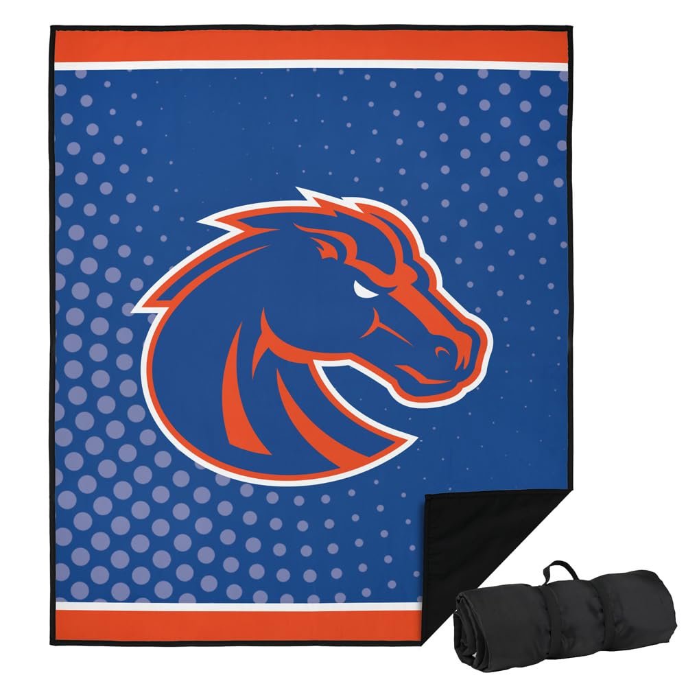 LOGOVISION Boise State University Picnic Outdoor Blanket, 50"x60" Logo Dots, Foldable Blanket for Picnic, Beach, Camping, Park, Tailgate