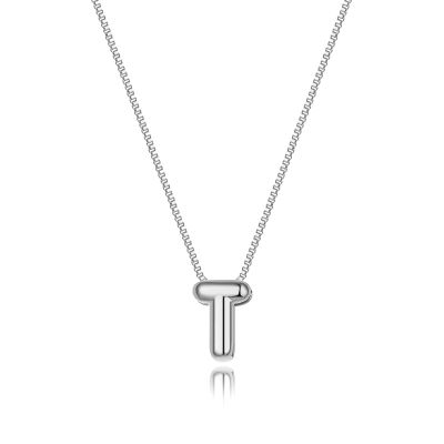 Lisitine Bubble Initial Necklaces Dainty Letter Necklace Cute Name Choker Necklaces for Women Trendy Personalized Pendant Jewelry Gift for Women