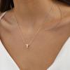 Lisitine Bubble Initial Necklaces Dainty Letter Necklace Cute Name Choker Necklaces for Women Trendy Personalized Pendant Jewelry Gift for Women view 2