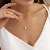 Lisitine Bubble Initial Necklaces Dainty Letter Necklace Cute Name Choker Necklaces for Women Trendy Personalized Pendant Jewelry Gift for Women view 4