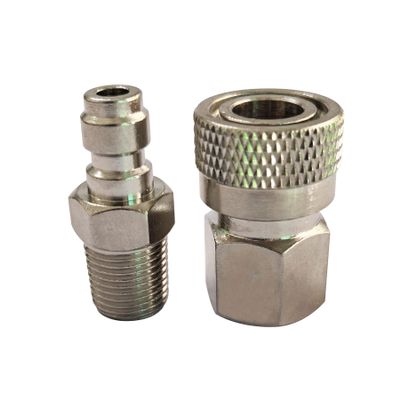 Aopkeo 1/8NPT 8mm Male Fill Nipple Plug and Female Quick Disconnect Adapter Set for Paintball PCP Airsoft Diving Remote Hose Line