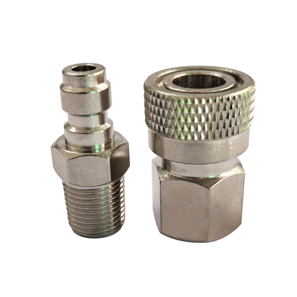 Aopkeo 1/8NPT 8mm Male Fill Nipple Plug and Female Quick Disconnect Adapter Set for Paintball PCP Airsoft Diving Remote Hose Line