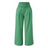 HJYUZP to to Trendy White Summer Pants Women High Waist Wide Leg Linen Pants Flare Sweatpants High Waisted Jumpsuits for Women Womens Yoga Pants Plus Size view 3