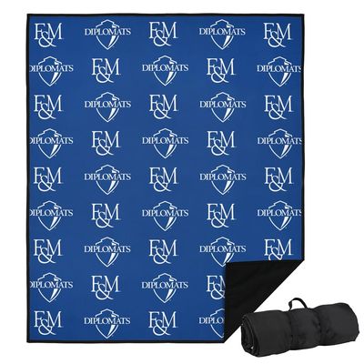 LOGOVISION Franklin & Marshall College Picnic Outdoor Blanket, 50"x60" Logo Pattern, Foldable Blanket for Picnic, Beach, Camping, Park, Tailgate