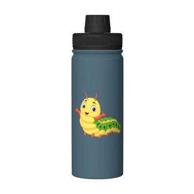 SIYTUAU Cute Caterpillar Water Bottle 18 Oz Stainless Steel Water Bottles Leak Proof Outdoor Sports Insulated Water Bottle Funny Bottle Water