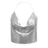 CCDAZZLY Christmas Women's Metallic Sequin Glitter Vest with Deep V-Neck Evening Party Shirt Crop Tank TopsSliver view 1