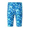 LEAO Youth Boys Swim Jammers Solid Swimsuit UPF 50+ Sun Pretection Quick Dry Athletic Swimming Shorts Alpha Omega L view 3