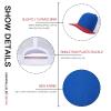 Generic Custom Leather Patch Trucker Hat for Men & Women - Personalized Text & Photo Baseball Cap Laser Engraved.New 09, Red and Blue With White Mesh view 4