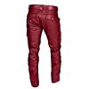 Leather Pants for Men Baggy Goth Sweatpants with Cargo Pockets Slim Skinny Faux Leather Pants Trousers Big Tall Cargo Pant Lightweight Hiking Jogger Pants Classic Fit (Z1-Red,Large) view 4