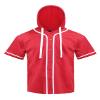 AIRNINE Men's Bandana Print Baseball Jersey Button Down Shirts (S to 5XL) (Red_J63, Large)