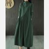 JEKE-DG Women's Turtleneck Long Sleeve Dresses Loose Mini Dress Pullover Casual Long Dresses with Pockets (Medium,Green) view 2