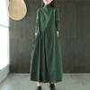 JEKE-DG Women's Turtleneck Long Sleeve Dresses Loose Mini Dress Pullover Casual Long Dresses with Pockets (Medium,Green) view 3