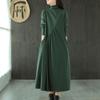 JEKE-DG Women's Turtleneck Long Sleeve Dresses Loose Mini Dress Pullover Casual Long Dresses with Pockets (Medium,Green) view 4