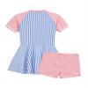Lorilida 2Pcs Kids Girls Swimming Suit Short Sleeve Print Swim Dress with Shorts Swimwear Set Pink 9-10 Years view 3