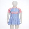 Lorilida 2Pcs Kids Girls Swimming Suit Short Sleeve Print Swim Dress with Shorts Swimwear Set Pink 9-10 Years view 4