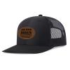 Generic Custom Leather Patch Trucker Hat for Men & Women - Personalized Text & Photo Baseball Cap Laser Engraved.New 08 Black view 2